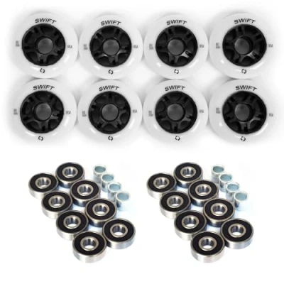 Image de Switch Boards Lot de 8 roues rollers 80 mm 85A Avec roulements ABEC 9