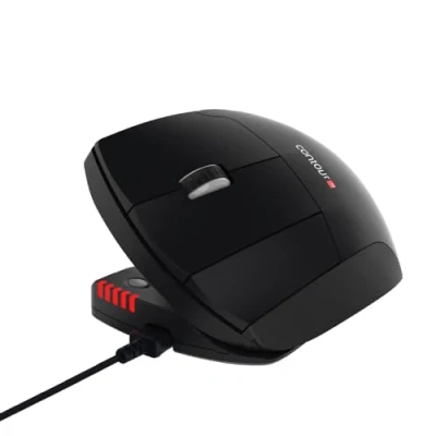 Image de Contour Unimouse Souris pour gauchers infrarouge 7 boutons filaire USB ardoise