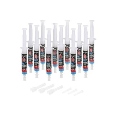 Image de 1000 Miglia BKR 3102 WET Lubrifiant Chaîne Vélo à utiliser sur Piste Humide 144 ml (12x12 ml), Mouillée et Boueuse, seringue avec Applicateurs Drop Huggie System, formule fluorescente parfumée