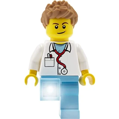 Image de Lego Iconic Male Doctor Flashlight Lampe de Poche LED à Piles (7,62 x 4,14 13,97 cm) Minuteur d&#039;arrêt Automatique fournies