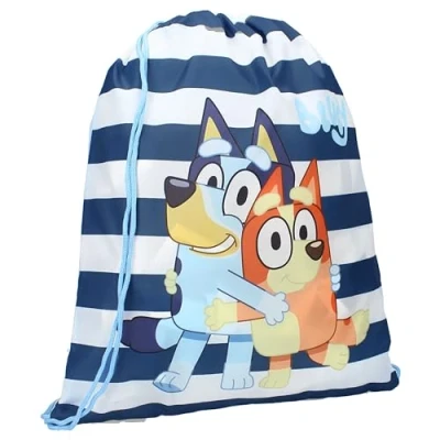 Image de Vadobag Chiot BLUEY et BINGO Jump Into Fun Sac de sport à dos Gym Bag Dimensions 44 x 36 cm Bleu Multicolore, ciel multicolore
