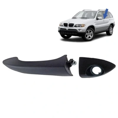 Image de STARKIT PERFORMANCE Poignée de porte extérieure compatible pour BMW X5 E53 (1999 2006) avant gauche ou arrière (côté passager) (noire à peindre)