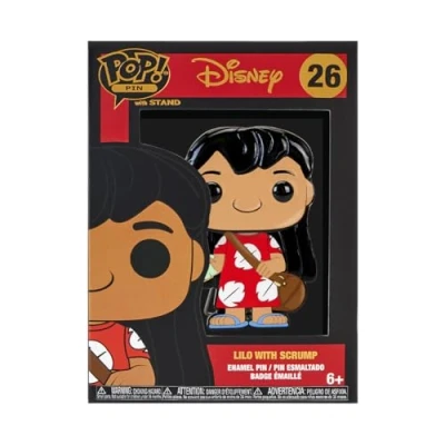 Image de Funko Large Pop! Enamel Pin Disney: Lilo And Stitch With Scrump &amp; en Émail Broche Fantaisie Mignonne à Collectionner pour les Sacs Dos