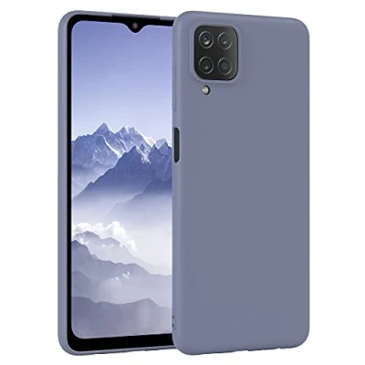 Image de EAZY CASE Coque de Protection en silicone pour Samsung Galaxy A12 bleu Souple Résistante aux chocs Avec l&#039;appareil photo Fine TPU Bumper glacier
