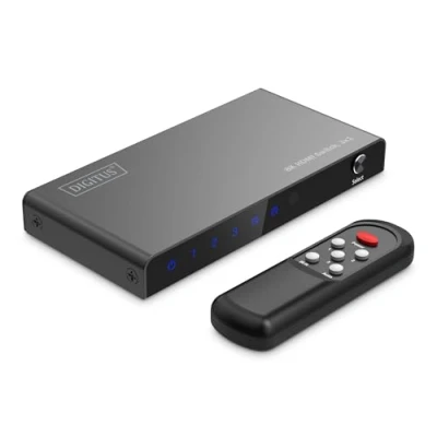 Image de DIGITUS DS 55333 Commutateur HDMI 3x1 3 in 1 Out UHD 8K/60 Hz HDTV : 7680 x 4320p HDCP 2.3 &amp; 2.1 HDR, CEC, Deep Color, DTS, Dolby Digital, LPCM pour TV, Moniteur, PS5, PS4, Xbox
