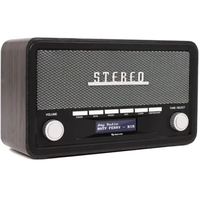 Image de Denver Radio Dab Bluetooth Portable (Dab+/ FM) Numérique Vintage Dimmer Bois DAB18DG