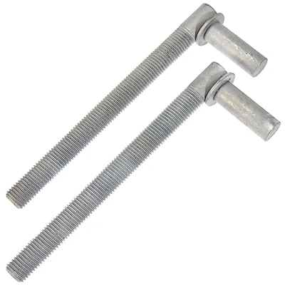 Image de Alberts 410803 Gonds une paire, à visser, réglable galvanisés chaud cote axe Ø16 mm longueur 190 filetage M16