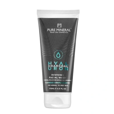 Image de Pure Mineral Nettoyant Visage Revitalisant au Charbon Minéraux Mer Morte, Actif, Peaux Normales à Grasses Sans silicones, sulfates, parabènes 175ml