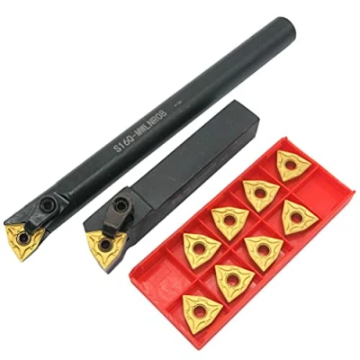 Image de Porte outil de tournage en carbure indexable 1,5 cm MWLNR1616H08 + tour métal interne barre d&#039;alésage S16Q MWLNR08 inserts rotatifs indexables WNMG431(WNMG080404).