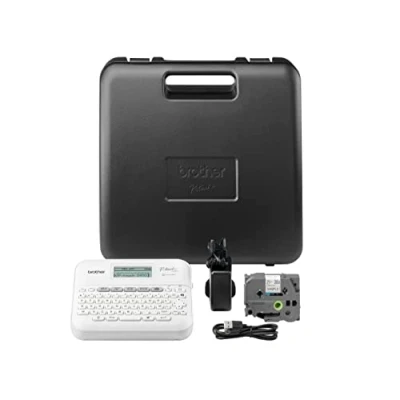 Image de Brother P Touch PT D410VP Étiqueteuse Pour Bureau et Domicile Avec Malette de Transport Incluse Rubans TZE 3,5 à 18 mm Large Jusqu&#039;à 20 mm/Secondes