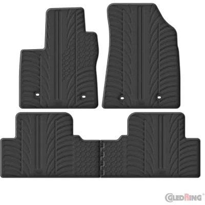 Image de Gledring 0772 Ensemble de tapis sol Caoutchouc avant et arrière 4 noir