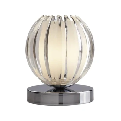 Image de Claw Touch Lampe de table en acrylique transparent avec verre dépoli chromé