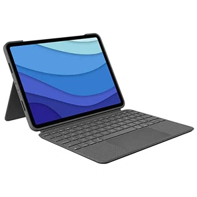 Image de Logitech Combo Touch Clavier et étui avec trackpad rétroéclairé Apple Smart connector QWERTZ Suisse gri
