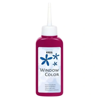 Image de KREUL 42712 Window Color Magenta 80 ml, Peinture pour vitres à base d&#039;eau, avec surface structurée, verre, miroirs, carrelages et autres surfaces lisses