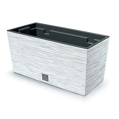 Image de Pot de fleurs avec reserve d&#039;eau 8 L blanc FURU