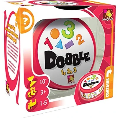 Image de Asmodee , Dobble 1, 2, 3, Card Game, Ages 6+, 2 8 Players, 15 Minutes Playing Time