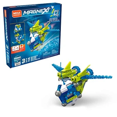 Image de Mega Construx Magnext Wonder Builders Mag Fusée 3 en 1, Jeu de Construction aimanté, 56 pièces, pour Enfant dès 6 Ans, GFF24
