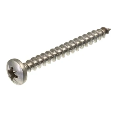 Image de SECCARO Lot de 200 vis à bois tête bombée 5 x 45 mm en acier inoxydable V2A VA A2 avec filetage complet, cruciforme/PZ