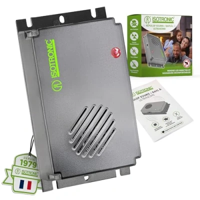 Image de ISOTRONIC Anti Rats Souris Ultrason Répulsif Electronique Produit Nuisible Dispositif Elimination pour Maison Bureau Restaurant Salle Cafétéria