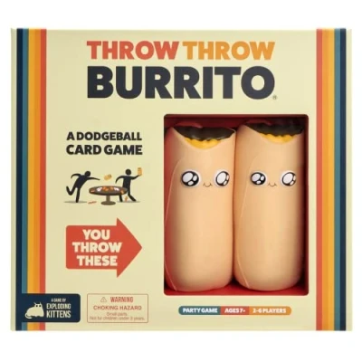 Image de Exploding Kittens Throw Burrito Card Games for Adults Teens &amp; Kids, A Dodgeball Game, Lingua Inglese