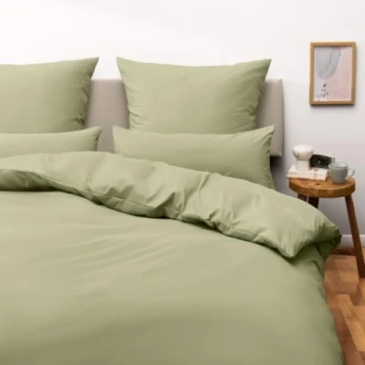Image de Blumtal Housse de Couette 240x220 + taie d&#039;oreiller 40x80cm Parure lit certifié Oeko TEX Vert Olive