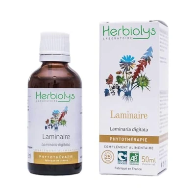 Image de Extrait de Plantes Fraîches Bio Laminaire Laminaria digitata Phytothérapie Transit &amp; Digestion 1 Flacon 50 ml Herbiolys