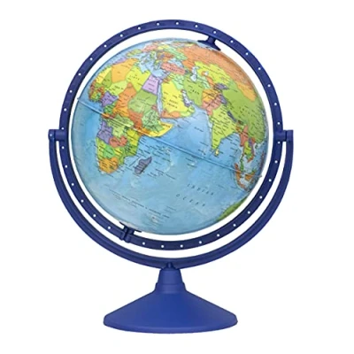 Image de EXERZ Globe éducatif pivotant 30cm en Anglais Rotation 360 dans Toutes Les Directions Diamètre