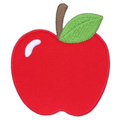 Image de PatchMommy Patch Écusson Brodé Thermocollant en Forme de Pomme Pièce Brodée à Coudre ou Coller au fer Repasser pour Enfant et Bébé