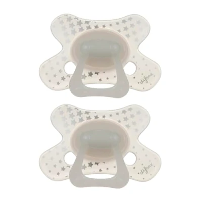 Image de Difrax Tétine 6 18 Mois Natural Sucette Naissance avec Silicone Facile à Accepter un Apport Optimal d&#039;Air Tutute Bébé et Plus Gris Pierre
