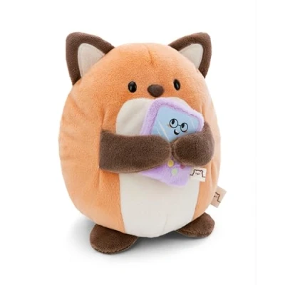 Image de NICI MYMOCHI peluche Renard Geeks 27 cm avec jeu vidéo beige douce, mignonne à câliner, pour jouer, enfants et adultes, une excellente idée de cadeau 61157