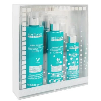 Image de abril et nature Set de Soins Capillaires Effet Volume Essential Light pour Cheveux Fins, Délicats et/ou Colorés Pack Shampooing, Masque Sérum Oxygène Rajeunit 550 ml
