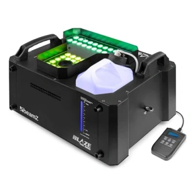 Image de BeamZ Professional BLAZE2200 Machine à Fumée Verticale 2200 Watts, 48 LEDs RGBW, Réservoir 3500ml, Créez des Colonnes de Fumées pour vos Soirées, Concerts, Discothèques