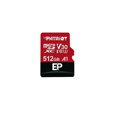 Image de Patriot Memory Carte Mémoire MicroSDXC EP Series A1 V30 512 Go jusqu&#039;á 90Mo/Sec PEF512GEP31MCX