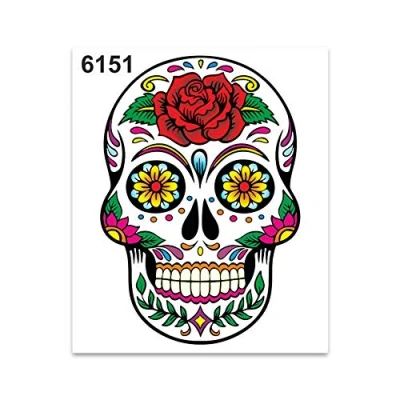 Image de Quattroerre Adhésif Calavera, 10 x 12 cm, Transparent, Lumineux