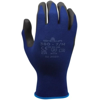 Image de SHOWA 1163 S/6 Gant de protection noir/bleu Nylon 6