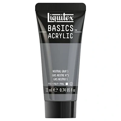 Image de Liquitex Basics Acrylique Tube 22 ml Gris Neutre ROW