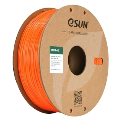 Image de eSUN Filament ABS+ 1.75mm, eABS+HS ABS Plus d&#039;Imprimante 3D Haute Vitesse, Précision Dimensionnelle +/ 0.05mm, Bobine de 1KG (2.2 LBS) pour l&#039;Impression Rapide,Orange