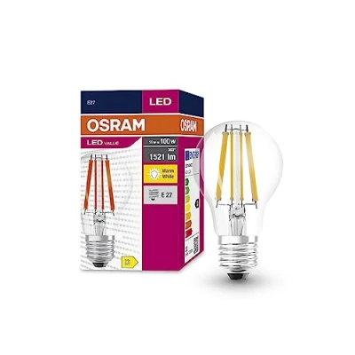 Image de OSRAM Valeur d&#039;étoile LED Classic A100 LAMPE pour la prise E27, Forme de Poire, fil, 1521 lumens, blanc chaud (2700k), remplacement des ampoules 100W conventionnelles, non dimmables, 10 pack
