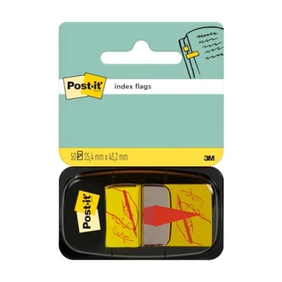 Image de Post it Distributeur de 50 marque pages avec Onglets séparateurs Jaune