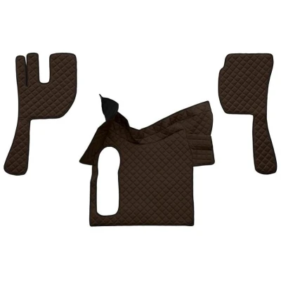 Image de F CORE FL13 BROWN Ensemble de tapis sol Similicuir avant 3 marron