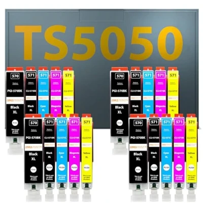 Image de Amaprint 20 XL Cartouches d&#039;encre Compatible avec Canon PGI 570 CLI 571 Remplacement spécialement pour Pixma TS5050