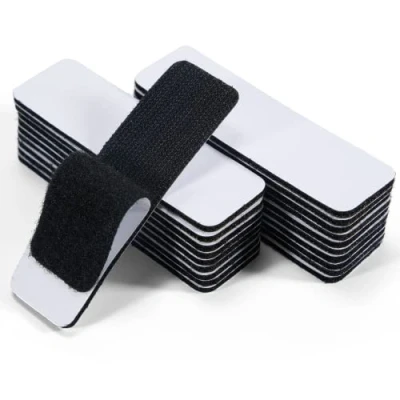 Image de 20 Pièces Bande Autocollante Adhésif Puissant, Scratch Autocollant Double Face avec Extra Forte, Non Tissé Fermeture, 3 x 10cm, Blanc