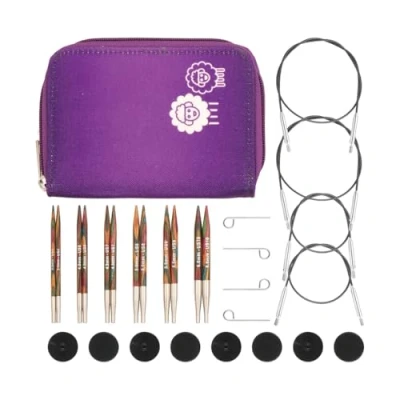 Image de Ensemble d&#039;aiguilles à tricoter circulaires interchangeables KnitPro Symfonie, Deluxe, 3,50 6,00 mm plus accessoires, 26 20662, coloré