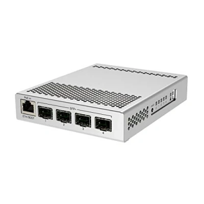Image de MikroTik CRS305 1G 4S+in commutateur réseau Géré Gigabit Ethernet (10/100/1000) Connexion Ethernet, supportant l&#039;alimentation Via ce Port (PoE) Blanc