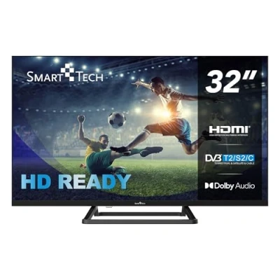 Image de Smart Tech 32HN01V3 TV HD LED 32 Pouces (80cm) Triple Tuner Dolby Audio H.265 3xHDMI, 2xUSB