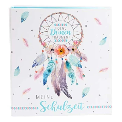Image de Goldbuch Classeur scolaire, format A4, motif d&#039;attrape rêves, largeur du dos : 5 cm, avec impression artistique, 4 intercalaires, multifonctionnel, environ 28,5 x 32 en papier carton