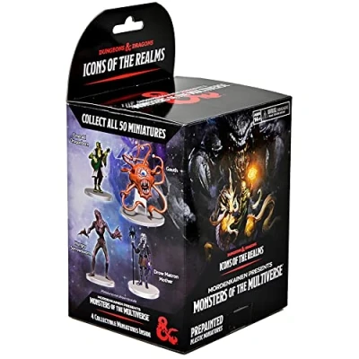Image de WizKids D&amp;D Icons of The Realms Miniatures : Booster Mordenkainen Presents Monsters Multiverse Set 23 unique 4 figurines pr peintes, assorties al atoirement