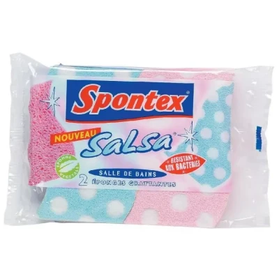 Image de Spontex Eponge grattante végétale / Douce forme fleur salsa p/2