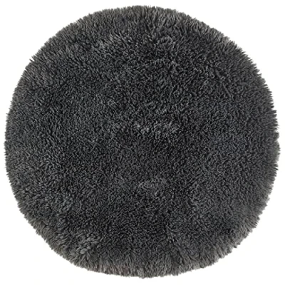 Image de andiamo Tapis en Fourrure synthétique Alpa Confortable Hauteur des Poils : 35 mm Doux et Moelleux Blanc 80 cm Rond