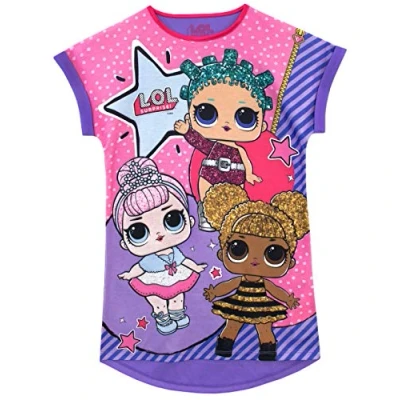 Image de L.O.L. Surprise! Chemise de Nuit Poupée Fille Violet 7 8 Ans